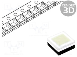Power LED; blue; 130°; 350mA; λd: 465-485nm; Pmax: 4W; 23.5÷33lm