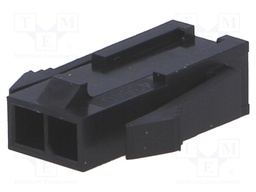 Plug; wire-wire; male; Micro-Fit 3.0; 3mm; PIN: 2; w/o contacts