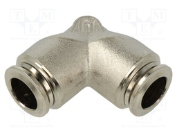 Push-in fitting; angled; -0.99÷20bar; Mat: nickel plated brass