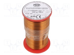 Coil wire; double coated enamelled; 1.4mm; 500g; -65÷200°C
