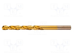 Drill bit; for metal; Ø: 6mm; Plating: titanium nitride