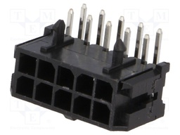 Socket; wire-board; male; 3mm; PIN: 10; THT; on PCBs,PCB snap; 5A