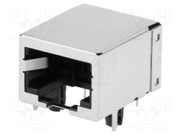 Socket; RJ45; PIN: 8; shielded; Layout: 8p8c; THT; angled 90°