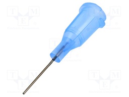 Needle: steel; 0.5"; Size: 24; straight; 0.31mm; Body: light-blue