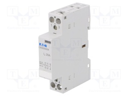 Contactor: 2-pole installation; NO x2; 24VAC; 20A; DIN; CR20