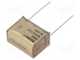 Capacitor: paper; X2; 470nF; 275VAC; 25.4mm; ±20%; THT; Series: P409