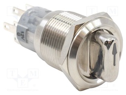Switch: rotary; Pos: 3; DPDT; 2A/24VDC; IP65; ON-ON-ON; Illumin: LED