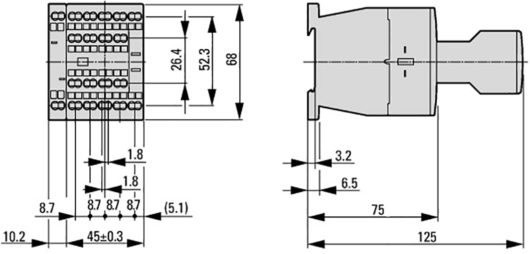 Contactor: 3-pole; NO x3; Auxiliary contacts: NO; 24VDC; 9A; DILM9