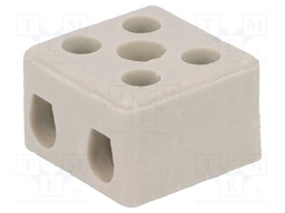 Terminal block; screw terminal; ways: 2; 10mm2; terminals: 4; 750V