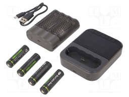 Charger: for rechargeable batteries; Ni-MH; Size: AA,AAA,R03,R6