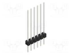 Connector: pin strips; pin header; male; PIN: 6; 2.54mm; THT; 1x6