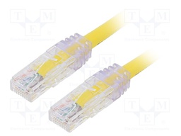 Patch cord; TX6A™ 10Gig,U/UTP; 6a; solid; Cu; PVC; yellow; Len: 1m