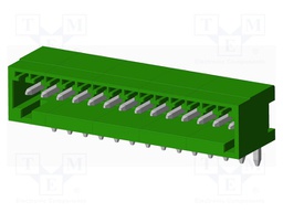 Connector: pluggable terminal block; socket; male; angled; THT