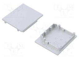 Cap for LED profiles; silver; ABS; Application: VARIO30-03