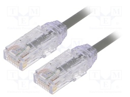 Patch cord; TX6-28™,U/UTP; 6; stranded; Cu; LSZH; grey; Len: 1m