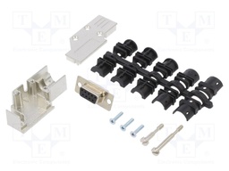 D-Sub; PIN: 9; plug; female; shielded,stamped and formed contacts