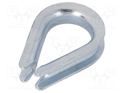 Thimble for rope; steel; for rope; Ørope: 5mm; zinc; DIN6899B