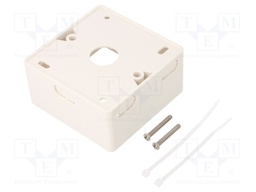 Socket; case; Colour: white; surface-mounted