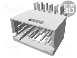 Socket; IDC; male; PIN: 12; angled 90°; THT; gold-plated; 2.54mm