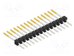 Connector: pin strips; pin header; male; PIN: 15; 2.54mm; SMT; 1x15