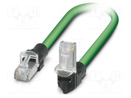 Patch cord; SF/UTP; 5; stranded; Cu,tinned; PVC; green; 0.3m; 22AWG