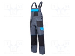 Dungarees; Size: 60,XXXL; grey-blue; 190g/m2; bib pants