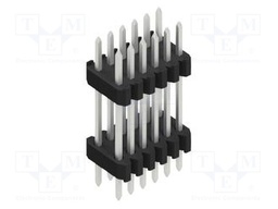 Connector: pin strips; pin header; male; PIN: 12; 1.27mm; THT; 2x6