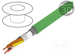 Wire; HELUKAT® PROFInet A; PROFINET; 5e; solid; Cu; 2x2x22AWG; PVC