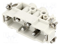 Connector: HDC; contact insert; male; S-K; PIN: 4; 4+PE; size 16B