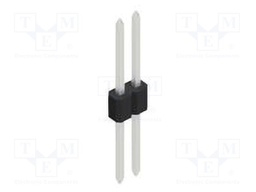 Connector: pin strips; pin header; male; PIN: 2; 1.27mm; THT; 1x2