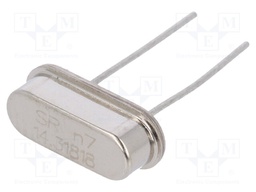 Resonator: quartz; 12.31818MHz; ±30ppm; 20pF; THT; HC49-S