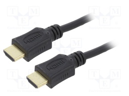 Cable; HDMI 2.0; HDMI plug,both sides; 3m; black; 30AWG; Core: CCS