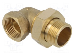 Double connector,male-female,conical; brass CW617N; BL