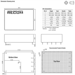 Converter: AC/DC; 40W; Uout: 24VDC; Iout: 1667mA; 83%; Mounting: PCB