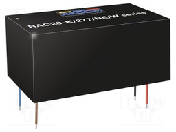 20W; 24VDC; 0.83A; OUT: 1; 52.5x27.4x23mm; RAC20-K; -40÷60°C; 85%