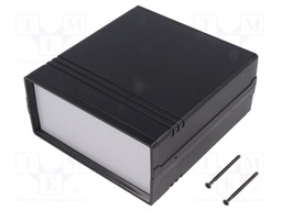 Enclosure: with panel; CAB; X: 129mm; Y: 134mm; Z: 61mm; ABS; black
