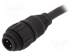 Connector: circular; plug; PIN: 4; male; cables; IP65,IP67; 18A; 1.5m