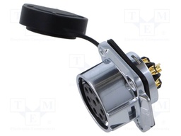 Connector: circular; Quicklock; socket; male; straight; PIN: 3; 500V