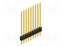 Connector: pin strips; pin header; male; PIN: 9; 1.27mm; THT; 1x9
