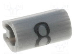 Markers for cables and wires; Label symbol: 8; 1.5÷2mm; PVC; grey