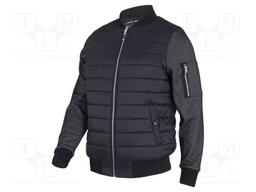 Sweatshirt; Size: XXXL; black; BOMBER; furlined,quilted; 270g/m2