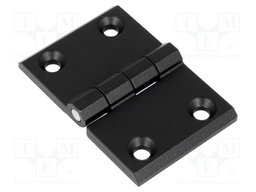 Hinge; Width: 76mm; zinc and aluminium alloy; black; H: 50mm