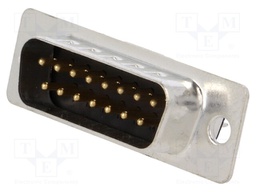 D-Sub; PIN: 15; socket; male; stamped and formed contacts; THT