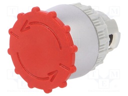 Switch: emergency stop; Stabl.pos: 2; 22mm; red; IP65; Pos: 2; Ø22mm