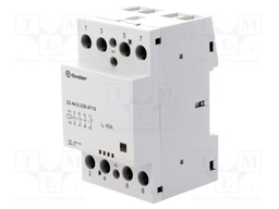 Relay: installation; monostable; NC + NO x3; Ucoil: 230VAC; 40A