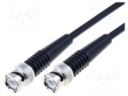 Cable; 50Ω; 3m; BNC plug,both sides; black