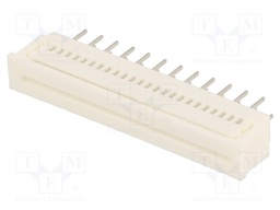 Connector: FFC (FPC); angled 90°; PIN: 24; THT; 200V; 1A; tinned