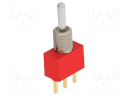 Switch: toggle; Pos: 2; DPDT; ON-ON; 0.02A/20VAC; 0.02A/20VDC