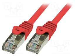 Patch cord; F/UTP; 5e; stranded; CCA; PVC; red; 10m; 26AWG