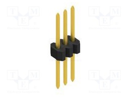 Connector: pin strips; pin header; male; PIN: 3; 1.27mm; THT; 1x3